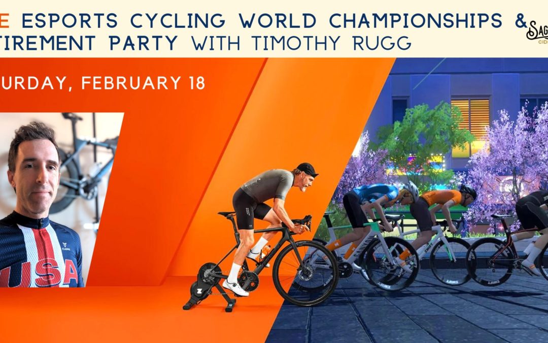 Watch Timothy Rugg compete Live in the eSports Cycling World Championship at Sage Bird
